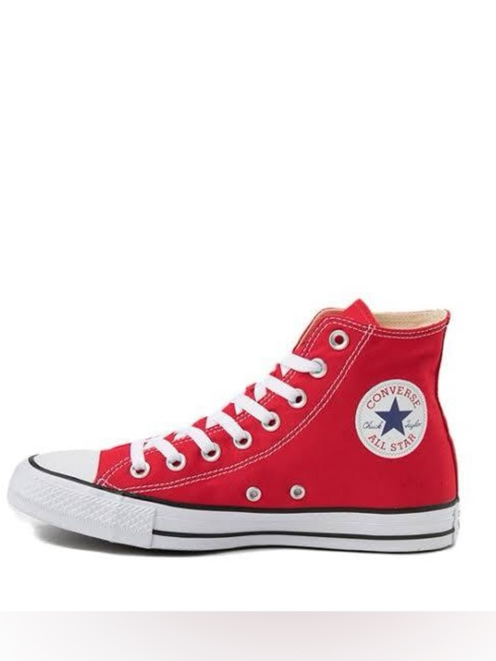 Converse Chuck Taylor women Red High-Top Canvas Sneakers with White Laces size 7